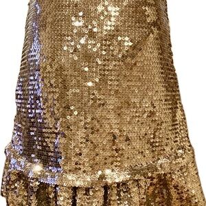 PACO RABANNE fabulous sequence silver mini skirt, size S